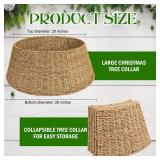 Rattan Christmas Tree Collar Basket - Rustic Handcrafted Tree Ring - Retail: $34