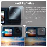 10PCS Screen Protector for Go Pro Hero 12/Hero 11/Hero 10/Hero 9 Black,3 Pack Tempered Glass Screen protector+1pcs Rubber Lens Protective cover Accessories Kit - Retail: $8