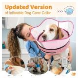 Raised Inflatable Dog Cone Alternative Collars for After Surgery, Dog Donut Collar After Surgery, Soft Pet Cone for Small Medium Large Dogs to Stop Licking - Retail: $39