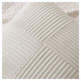 MIULEE Beige Decorative Throw Pillow Covers 18x18 Inch for Couch Bed Sofa Pack of 2 Boho Neutral Farmhouse Throw Pillows Soft Cross Corduroy Patchwork Textured Cushion Cases - Retail: $10