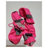 Dog Shoes for Small Dogs, Puppy Dog Boots & Paw Protector for Winter Snowy Days, Anti-Slip Sole Dog Booties for Indoor Hardwood Floor 4PCS (Pink, Size: 4) - Retail: $11