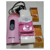 Digital Roll On Wax Kit, Honey Thermostatic Roller Waxing Kit for Sensitive Skin, Depilatory Soft Wax Warmer with 2 Cartridge Refill 10 Wax-removing wipes and 100pcs Wax Strips - Retail: $27