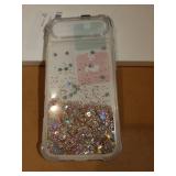 iPhone 17 Air, Shockproof Clear TPU Phone Glitter Case with 1 Screen Protector, Bling Glitters Case for Women, Gold - Retail: $14