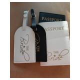 Mr and Mrs Luggage Tags Couples Passport Holder Set, Bridal Shower Gifts, Honeymoon Engagement Gift, Anniversary, Newlywed, Bride Groom, his and her Passport Holder