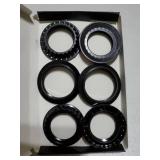 Lamp Shade Rings, E26 Light Socket Collar Ring, Black Threaded Reducer 1-3/8 Inches (34mm) and 1-1/2 Inch (39mm), Hanging Lamp Holder Parts, (34mm * 2pcs; 39mm * 2pcs) - Retail: $7