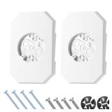 2 Pack Vinyl Siding Mounting Blocks, 8141DBL Vinyl Siding Light Mounting Block with Built-in Electrical Box, Outdoor Mounting Plate kit for 1/2 inch Double - Retail: $25