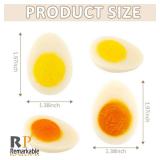 RP Remarkable Power, 8 Pack Artificial Sliced Eggs Fake Egg Model for Photography Prop Home Kitchen Display Decor - Retail: $7