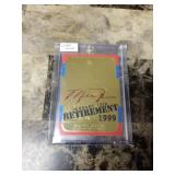 1997 Fleer Premier Skybox International 23KT Gold Michael Jordan Chicago Bulls January 13th Retirement 1999 Basketball Card Serial Number 1753/9923