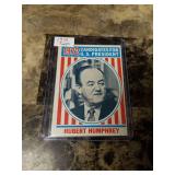 1972 Topps Candidates for President Hubert Humphrey Trading Card