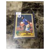1987 Topps Future Stars Bo Jackson Kansas City Royals Baseball Card