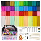 CiaraQ Polymer Clay Starter kit, Oven Baked Modeling Clay with Sculpting Tools, 36 Colors, 2.6 lbs BROKEN LID