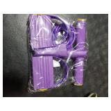 Pedal Resistance Bands with Handles, Durable 6-Tubes Multifunction Pedal Resistance Band, Natural Rubber Foot Pedal Resistance Bands, Fitness Resistance Bands for Abdomen, Waist, Arm, Leg (Purple)