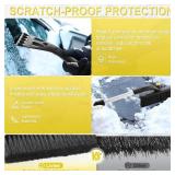 LivTee 32 Extendable Ice Scraper & Snow Brush for Car Windshield, 360° Rotating Snow Removal Tool for Cars, Trucks & SUVs, Automotive Winter Essentials & Car Accessories for Men, Yellow