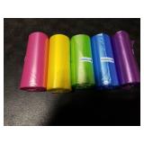 FORID Small Trash Bags 4 Gallon for Bathroom - Extra Thick Colored Garbage Bags Unscented,Strong Plastic Wastebasket Can Liners for Home Bedroom Office and Car,150 Bags Multi Colored