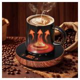 Coffee Mug Warmer for Desk with Auto Shut Off, Coffee Mug Warmer for Desk with 12 Hours Timer& 2 Temperatures (Valentines Day Gifts)