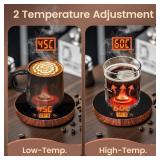 Coffee Mug Warmer for Desk with Auto Shut Off, Coffee Mug Warmer for Desk with 12 Hours Timer& 2 Temperatures (Valentines Day Gifts)