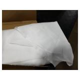 sancua 60 Inch Round Tablecloth (Fits 20-48 Inch Tables), Water Resistant Spill Proof Washable Polyester Table Cloth Decorative Fabric Table Cover for Dining, Buffet Parties and Camping, White