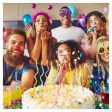 48 Pieces Twisty Birthday Spiral Cake Candles with Holders Long Thin Curly Coil Metallic Cake Cupcake Candles for Birthday Wedding Party Decoration(Colorful)