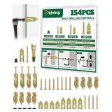 154Pcs Self Drilling Drywall Anchors No Drill, 3 Sizes Metal Drywall Anchors and Expansion Screws Kit for Sheetrock - Zinc Plated Steel Holds 100LBS+ for Wall Decors, Mirror, Frames, Picture, TV Mount