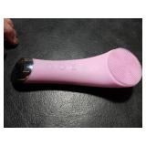 PRITECH Facial Cleansing Brush, Rechargeable Silicone Face Scrubber with Heat Massage End, Vibrating Exfoliator Scrubber for Deep Cleaning, Waterproof Face Brush for Women and Men (Pink) NO CHARGER