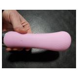 PRITECH Facial Cleansing Brush, Rechargeable Silicone Face Scrubber with Heat Massage End, Vibrating Exfoliator Scrubber for Deep Cleaning, Waterproof Face Brush for Women and Men (Pink) NO CHARGER