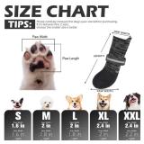 EXPAWLORER Anti Slip Dog Socks to Prevent Licking Paws, Shoes for Winter Snow, Boots & Paw Protectors with Grippers, Waterproof Booties for Hardwood Floors for Small Medium Large Senior Dogs Black S