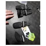 EXPAWLORER Anti Slip Dog Socks to Prevent Licking Paws, Shoes for Winter Snow, Boots & Paw Protectors with Grippers, Waterproof Booties for Hardwood Floors for Small Medium Large Senior Dogs Black S