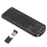 Mini Keyboard with Touchpad, Mini Bluetooth Keyboard, 2.4G Ultra-Thin Handheld Wireless Portable, Suitable for PC/Tablet/TV/Smartphone, Suitable for Travel, Office and Home Use Rechargeable