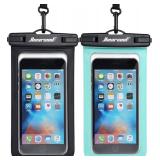 Hiearcool Waterproof Phone Pouch, IPX8 Waterproof Phone Case for iPhone 17/16/15/14 Pro Max, Cell Phone Dry Bag for Beach & Cruise Essentials, Touch Screen, Lanyard Included, 2 Pack (Fits Up to 8.