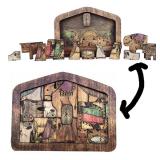 Wooden Jesus Puzzle Statue Nativity Puzzle for Adults and Kids, Jigsaw Puzzles Ornament Crafts with Wood Burned Design for Home Sculpture Decorations Christmas Birthday Gifts