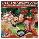 Tough Dog Toys for Aggressive Chewers Indestructible Chew Toys for Medium & Large Dogs, Squeaky Toys to Keep Them Busy, Reduce Anxiety, Bacon Flavor