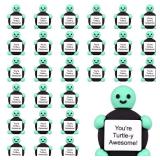 Gejoy 25 Pcs Mini Rubber Turtle Toys Positive Gifts Mini Turtles Decorations and Encouragement Birthday Motivational Gifts for Colleague Staff Teacher