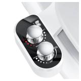 DooLv Hot and Cold Bidet Attachment for Toilet, Ultra-Slim Bidet Attachment Warm Water, Non-Electric Adjustable Pressure Self Cleaning Sprayer Nozzle Control for Posterior, Feminine Wash