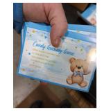 Glenmal 52 Pcs Baby Shower Games Gift Sets Large Baby Bottle for Shower Game Guess How Many Candies Decorations for Gender Reveal(Bear)