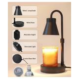 Elenhome 2 Pack Candle Warmer Lamp - Adjustable Height Candle Lamp Warmer, Stepless Dimming Function, Metal Candle Lamp for Jar Candles, No Flame Scented Candle Warmer with 2 Bulbs, Gifts for Mom