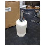 YMXYJM Hand Soap Dispenser - 10.8oz Refillable Resin Liquid Soap Dispensers with Rust-Proof Pump for Bathroom Countertop or Kitchen, Beige ONLY 1