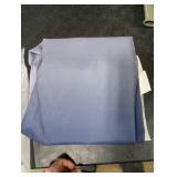 RiePoiia No Hook Shower Curtain with Snap in Fabric Liner Set, Ombre Deep Blue Modern Hotel Style Double Layer Shower Curtain for Bathroom with Top Sheer Window, 71X74