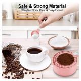 Measuring Cups and Spoons Set, 10 Pieces Nesting Measure Tools, Kitchen Essentials Gadgets with Stainless Steel Handle for Dry & Liquid Ingredient, Pink