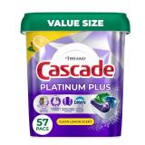 Cascade Platinum Plus Dishwasher Pods, Dishwasher Detergent, Dish Detergent Soap, Lemon,