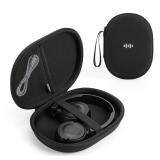 Headphone Case Hard Shell for JBL Tune 520BT/510BT/500BT/720BT/Bose/Soundcore Anker/BERIBES/KVIDIO/TOZO/JLab, Ultra-Slim Pocket Over-Ear Headset Universal Portable Travel Organizer Bag (Black)