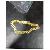 Tallew Gold Dog Chain Diamond Collar Walking Metal Chain Necklace with Secure Buckle Pet Cuban Style Collar Jewelry Accessories for Small Medium Large Dog Cats(14 inch)