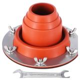 Tent Stove Jack Kit, Flexible Silicone Pipe Boot, High Temp Roof Flue Kit for Stove, Heat Resistant Roofing Pipe Flashing Kit for Bell Tent, Yurt, Wood Burner, Travel Stove