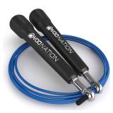 WOD Nation Jump Rope - Black Alloy Steel, Adjustable Length - Speed Jump Rope for Men & Women - Boxing & MMA Home Workout Equipment - Gym Fitness Equipment & Cardio Gear