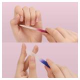 Mini Glass Nail File with Case 2mm Thickness Small Crystal Files for Nature Nail Gentle Double-Sided Etched Fingernail Files for Travel Fine Grit Czech Glass Gifts Package Stocking Stuffers ONLY ONE