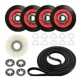 PartsBroz 4392067 Dryer Repair Kit for Whirlpool Cabrio Dryer Parts Duet, Maytag Bravos XL, Elite Kenmore Dryer Idler Pulley 279640, 661570V Dryer Belt W10314173 WPW10314173 Drum Roller for MEDB835DW4