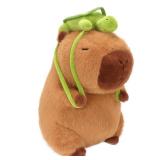 CHDBLOCK Capybara Plush Toy - 13 Inch Cute Capybara Stuffed Animal with Turtle Backpack, Kawaii Capibara Plushie for Kids and Adults