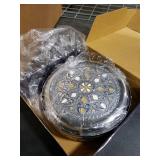 KSJONE Meenakari Designer 3PC Stainless Steel Food Storage Containers with Lids Leakproof, Meal Prep Container Airtight, Kimchi Containers Nestable, Freezer Safe (1100ml, 1700ml & 2300ml)