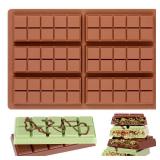 Fimary Chocolate Bar Mold - Non-Stick Chocolate Molds, Food Grade Silicone Deep Mold for Dubai Pistachio, Candy, Snacks
