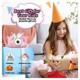 Upgrade Kids Camera for Boys Girls, Toddler Digital Selfie Camera with Cute Protective Cover and 32G SD Card, Christmas Birthday Gifts Toys for 3 4 5 6 7 8 9 10 11 12 Years Old Little Girls and Boys