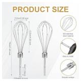 2pcs Hand Mixer Beaters Attachments, Stainless Steel Hand Mixer Replacement Beaters Electric Mixer Parts for 62682RZ 62692 62695V 64699 (12 Sticks)